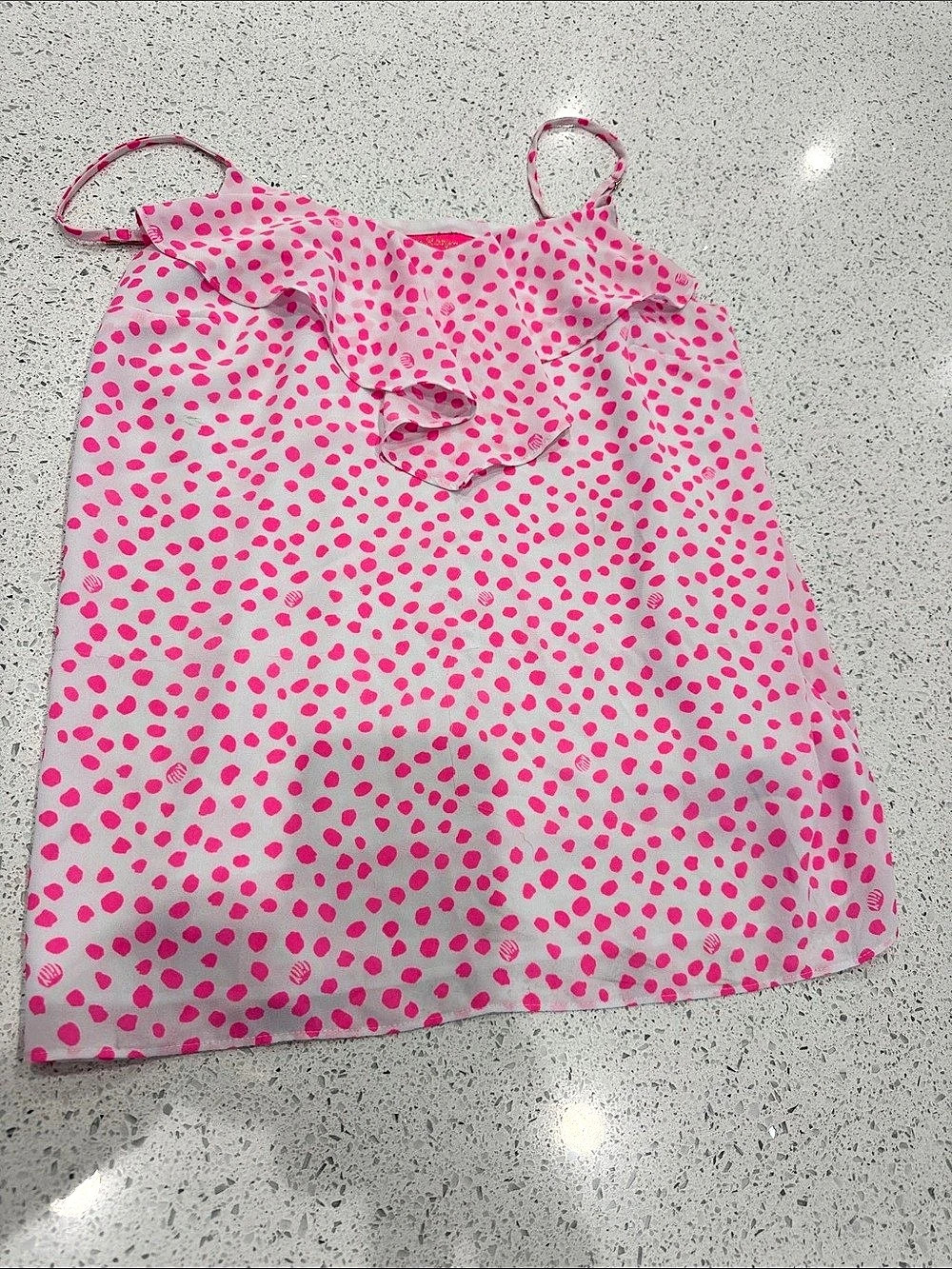 Lilly Pulitzer Polka Dot Camisole in Pink & White Size XS Like New